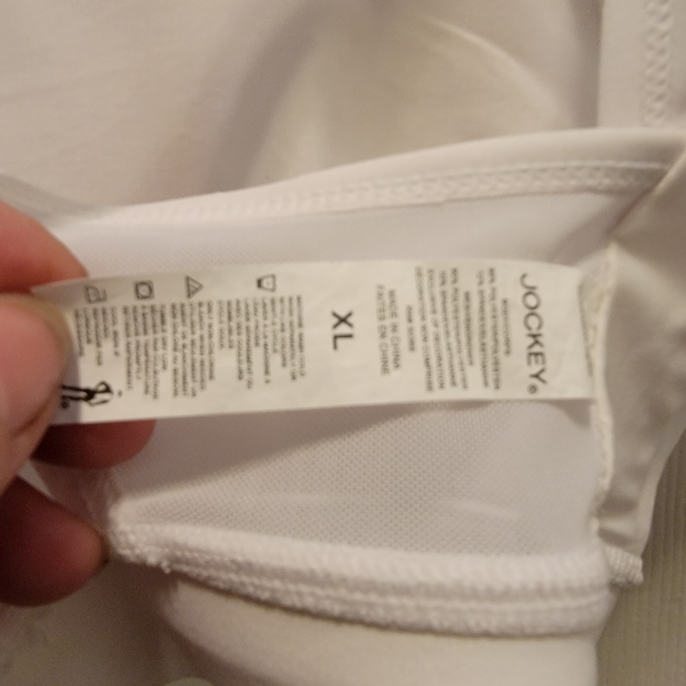 Jockey Stretched Jesey White Sport Bra Size‎ XL - Picture 6 of 7